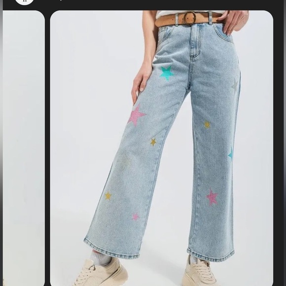 Q2 Jeans with Star Print XS - Picture 3 of 14